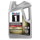 EP High Mileage 0W20 Synthetic Motor Oil, 4.73-L Mobil 1