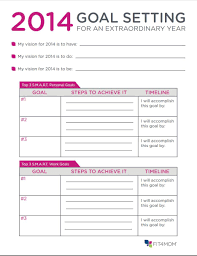 Printable 2014 Goal Setting Exercise Goal Setting