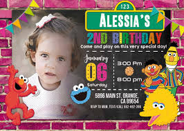 Sesame street birthday party invitations. Sesame Street Birthday Party Invitation Lovely Invite