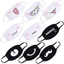 Amazon Com Mouth Mask Aniwon 9pcs Cute Anti Dust Cotton Face Mask Unisex Kpop Mask Anime Face Mask For Men Women Kids H In 2020 Mask For Kids Mask Cute Cartoon Faces