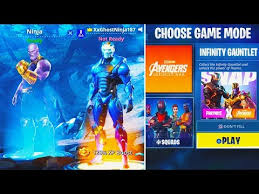 Epic games and people can fly publishing: New Thanos Skin Infinity Gauntlet Game Mode New Fortnite Battle Royale Update Fortnite Live Youtube