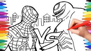 960x750 spiderman and venom coloring pages download this coloring page. Spiderman Vs Venom Coloring Pages How To Draw Spiderman And Venom Superheroes Coloring Book Youtube