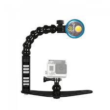 Kraken Hydra 3500 Video Light Mounted On Big Blue Gopro Tray Light Set
