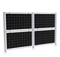 Elios AgriVoltaic Solar Fence | Vertical Aluminum Solar Racking for 4 Panels