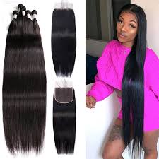 Weave hair types including malaysian human hair bundles, brazilian remy hair bundles, and peruvian hair bundles are available. Virgo Brazilian Straight Hair 28 30 Inch Bundles With Closure Closure With 3 Bundles Weave Human Hair Bundles With Closure 3 4 Bundles With Closure Aliexpress