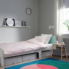 Choosing a white kitchen could be the best decision you'll ever make. Slakt Ext Bed Frame With Slatted Bed Base White Pale Turquoise 80x200 Cm Www Megastore Com Mt