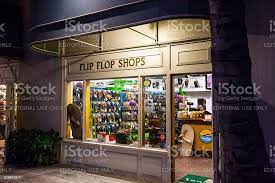 Foto De Flip Fracasso De Bilheteira Shop Waikiki Beach Havai E Mais Fotos De Stock De Chinelo Sandalia Istock