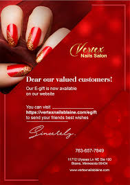 We also offer complimentary wine, coffee, tea, and soft beverages to all our clients. Nail Salon 55434 Vertex Nails Salon Of El Blaine Minnesota 55434 Manicure Pedicure Eyelashes Princess Waxing