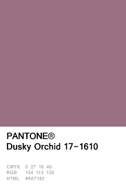 Pantone Dusky Orchid 17 1610 Colour Of The Day 26 January Cvetovye Shemy Cveta Kraski Rozovye Derevya