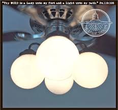 This ranier light ceiling fan boasts timeless good looks with its elegantly designed crystal light kit and brushed metal blades. Ceiling Fan Light Kit Of Modern Milk Glass Globes The Lamp Goods