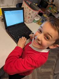 To those of you who donated old laptops, tablets and mobiles. This is a  little boy who received one