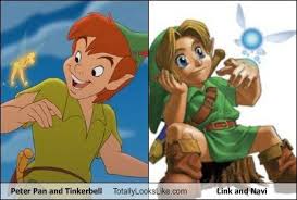 Peter Pan And Tinkerbell Totally Looks Like Link And Navi Peter Pan And Tinkerbell Peter Pan Disney Peter Pan