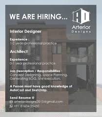 Recruiters like to see you can fit into the position. Arterior Designs Posts Facebook