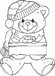 Download this adorable dog printable to delight your child. Christmas Bear Coloring Pages Coloring Home