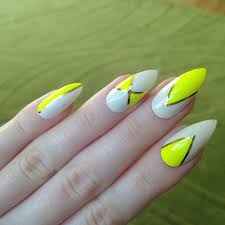 Yellow acrylic nails are a must try this year. Acrylic Nail Designs Yve Style Com