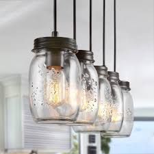 Lnc Zook 5 Light Chandelier Modern Farmhouse Light Dark Oil Rubbed Bronze Diy Wood Chandelier Mason Jar Pendant Light A02983 The Home Depot