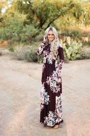 Luxe Winter Floral Maxi Dress Floral Maxi Dress Fall Floral Dress Modest Dresses
