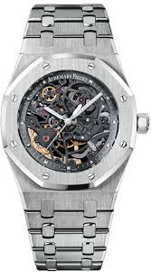odmaʁ piɡɛ) is a swiss manufacturer of luxury mechanical watches and clocks, headquartered in le brassus, switzerland. Audemars Piguet Royal Oak Automatic Skeleton Men S Watch Model 15305st Oo 1220st 01