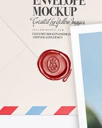 Download A5 Envelope And Card Mockup In Stationery Mockups On Yellow Images Object Mockups PSD Mockup Templates