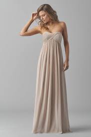 Strapless Curved Neck Vintage Empire Waist A Line Long Bridesmaid Dress With Images Watters Bridesmaid Dresses Maternity Bridesmaid Dresses Empire Waist Bridesmaid Dresses