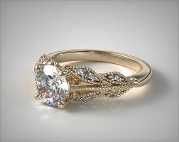 14k Yellow Gold Vintage Inspired Floral Bouquet Engagement Ring In 2020 Vintage Engagement Rings Unique Engagement Rings Antique Engagement Rings