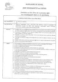 En réalité, le rôle du soignant en maison de retraite ou ehpad, peu importe comment on l'appelle, est primordiale. Calameo Icssa Fiche De Poste Aide Soignante En Ehpad