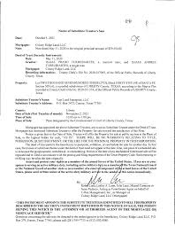 Notice of Substitute Trustee's Sale Date: October 5,2021 Mortgagee: Colony  Ridge Land, LLC Note: Note dated May II, 2020 in th