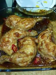 Sticky Baked Chicken Marinated With Apricot Jam Worcestershire Sauce Soy Sauce Ketchup And Honey Baked Chicken Marinated Chicken Food