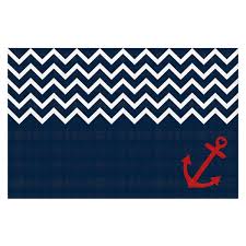 To keep this piece safely in place. Unique Area Rugs Organic Saturation Anchor Nautical Chevron Red Blue Dianoche Designs