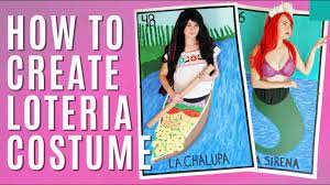Laugh while you eat their dry tamales and take their money! How To Loteria Card Costume Diy Youtube