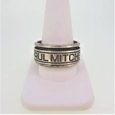 Paul Mitchell Sterling Silver Unisex Spinner Band Ring Size 14