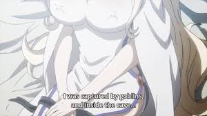 The goblin cave thing has no scene or indication that female goblins exist in that universe as all the male goblins are living together and capturing male adventurers to constantly mate with. Goblin Slayer Gifs 16 Anime Amino