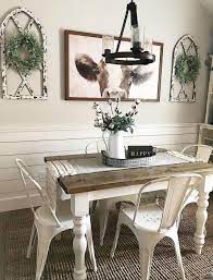 80 Beautiful Farmhouse Dining Room Table Design Ideas Farmhouse Dining Room Table Dining Room Walls Dining Room Wall Decor