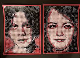White Stripes Jack & Meg dice portraits #/55 Todd Slater Rob Jones red ed.  rare