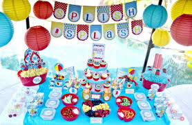 Kids Pool Party Decorations Home Pool Birthday Party Splish Splash Birthday Party Pool Party Decorations