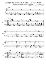 Comptine D Un Autre été L Après Midi Piano Yann Tiersen Comptine D Un Autre Ete L Apres Midi Klaviernoten Klavier Noten Klavier