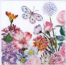 4 Decoupage Napkins Butterfly In The Flower Garden Luncheon Etsy Decorative Paper Napkins Paper Napkins For Decoupage Napkin Decoupage