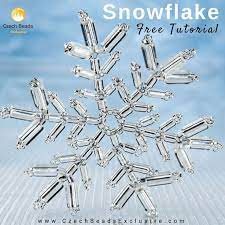 Free Diy Beaded Snowflakes Tutorial Made From Tradition Czech Seed Beads Snowflake Ornaments Diy Beaded Snowflakes Ornament Beaded Snowflakes