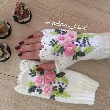 Ister Orguden Yapin Ister Eski Kazaklarin Kol Kismini Kesip Desen Ekleyerek Harika Tasarim Model Madam Kece Yemek Food Arm Warmers Fingerless Knitting