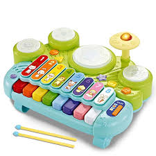 Preschoolers can learn to identify the sound of each instrument as well. Amazon Com Fisca 3 In 1 Musical Instruments Toys Electronic Piano Keyboard Xylophone Drum Set Musical Instrument Set Learning Toys Kids Musical Instruments
