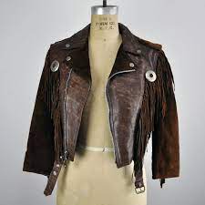 Vintage Vanguard Brown Distressed Leather Suede Fringe Cropped Etsy Distressed Leather Suede Fringe Suede