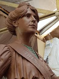 First glimpse of Annie Kenney statue