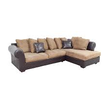 Having the leather sectional surely becomes the guarantee that we can get and we can focus from the prominence brand like the ashley furniture leather sectional. 68 Off Ashley Furniture Ashley Furniture Brown Leather And Tan Microfiber Chaise Sectional Sofas