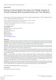 Though it can affect a man or boy at any age, it doctors treating testicular cancer will aim to limit treatment side effects. Pdf Mining Of Textual Health Information From Reddit Analysis Of Chronic Diseases With Extracted Entities And Their Relations