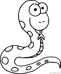 Features of cute cartoon coloring pages: Cute Cartoon Snake Coloring Page Coloringall