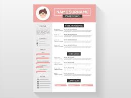 free feminine cv template with