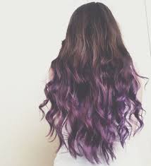 Brunette To Purple Ombre Dip Dye Hair Dip Dye Hair Dyed Hair Ombre Hair Color