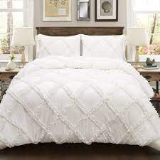Beautiful blue white beach nautical sea shell tropical coast ocean comforter set. Ruffle Diamond 3 Piece Comforter Set Lush Decor Www Lushdecor Com Lushdecor