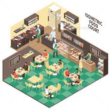 Isometric Fastfood Restaurant Interior Bakery Shop Design Restaurant Interior Coffee Shop Design