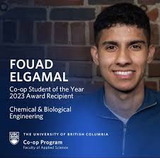 Extremely grateful to be given the Applied Science Co-op Student of the  Year Award! Being part of the co-op program has given me opportunities to  work at Ballard Power Systems and most